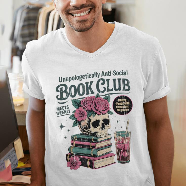 Unapologetically Anti Social Book Club Men's V-Neck T-Shirt
