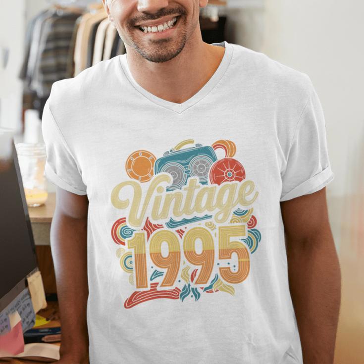 Vintage 1995 Retro Classic 90s Nostalgia Throwback Vibe Premium Tri-Blend Men's V-Neck T-Shirt Vintage 1995 Retro Classic 90s Nostalgia Throwback Vibe Premium Tri-Blend Men's V-Neck T-Shirt