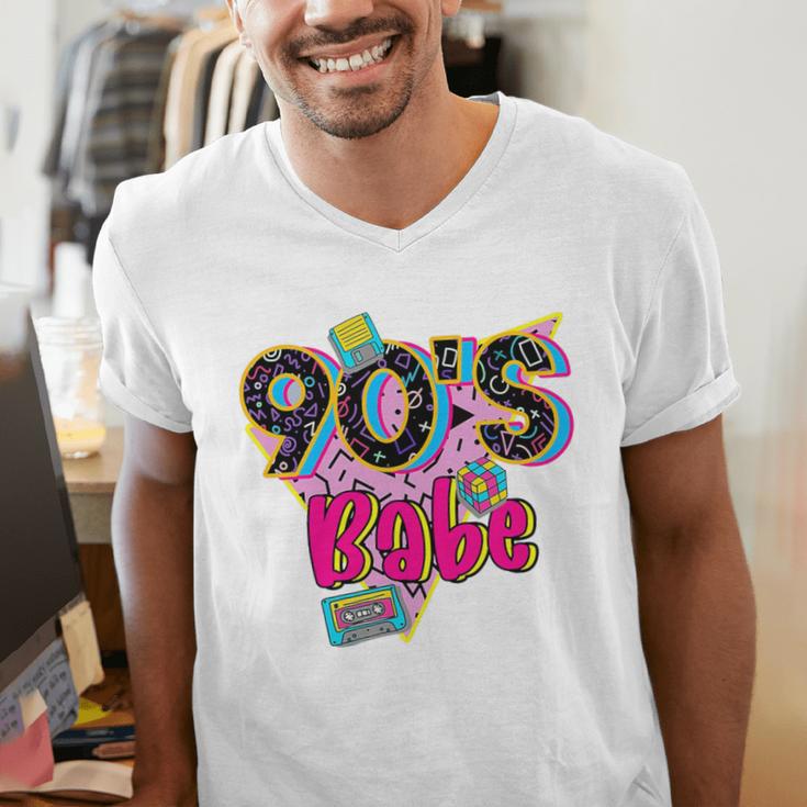 Vintage 90's Babe Party Back To 90s Cassette Nostalgia Premium Tri-Blend Men's V-Neck T-Shirt