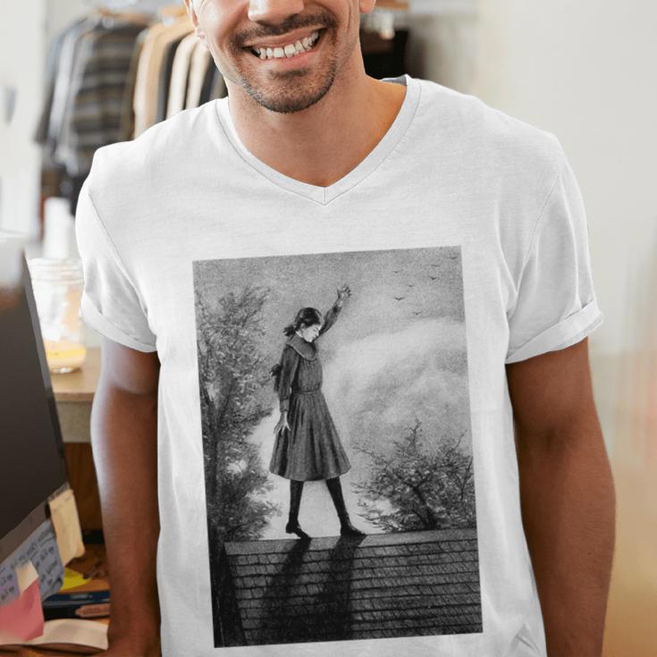 Vintage Anne Of Green Gables -Roof Scene From Book Premium Tri-Blend T-Shirt Men's V-Neck T-Shirt