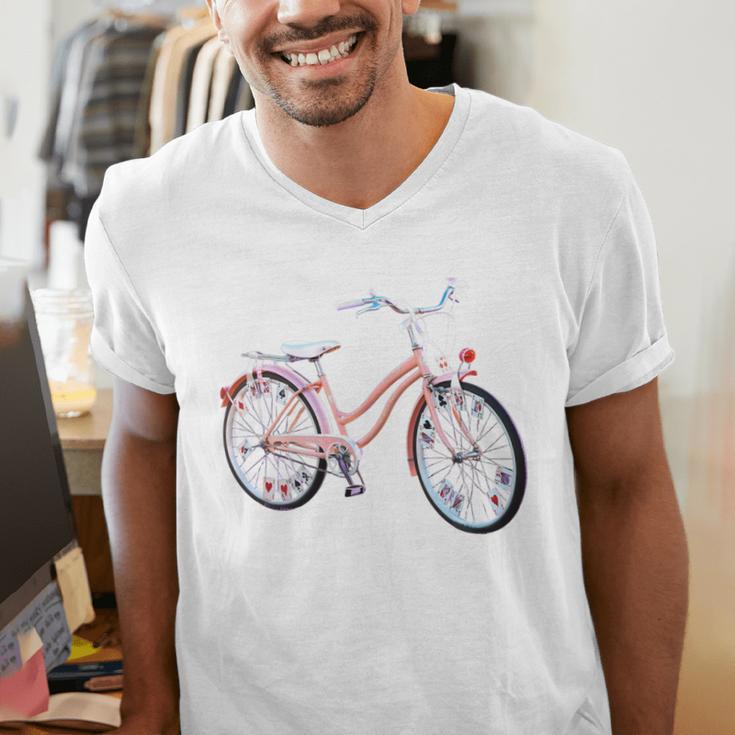 Vintage Bicycle With Playing Cards Nostalgia Premium Tri-Blend Men's V-Neck T-Shirt Vintage Bicycle With Playing Cards Nostalgia Premium Tri-Blend Men's V-Neck T-Shirt