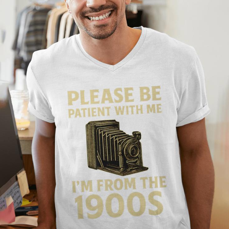 Vintage Please Be Patient With Me I'm From The 1900s Camera Premium Men's V-Neck T-Shirt