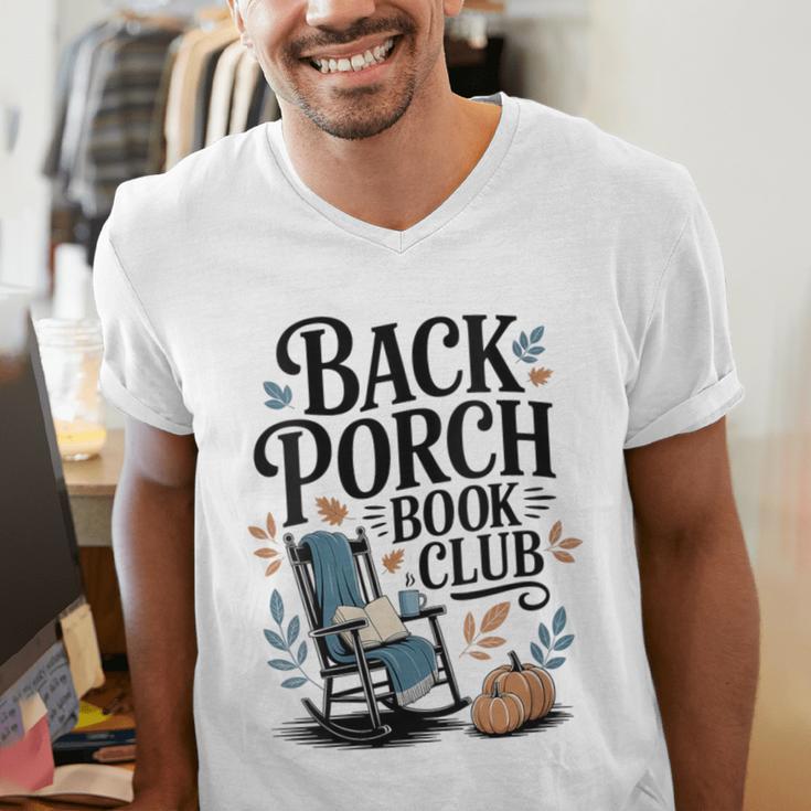 Vintage Reader Author Country Aesthetic Back Porch Book Club Men's V-Neck T-Shirt Vintage Reader Author Country Aesthetic Back Porch Book Club Men's V-Neck T-Shirt