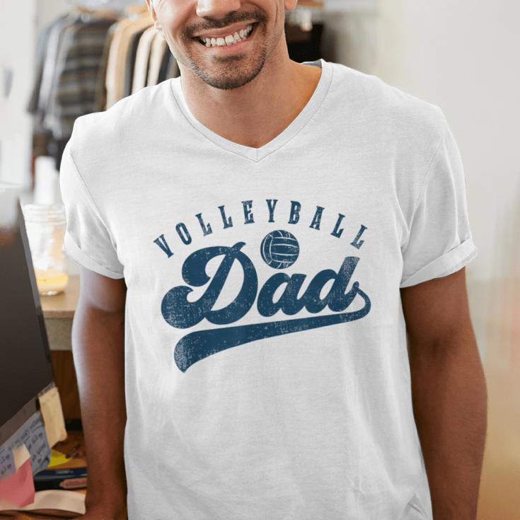 Volleyball Dad Daddy Father's Day Men's V-Neck T-Shirt