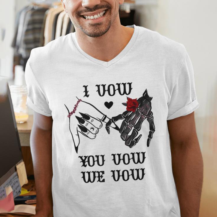 I Vow You Vow We Vow Merch Dark Romance Smutty Book Smutt Men's V-Neck T-Shirt