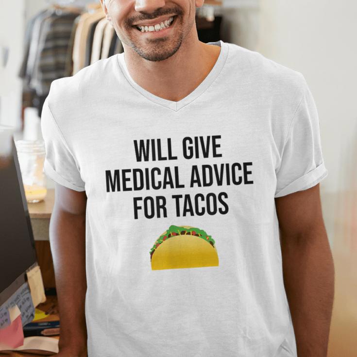 Will Give Medical Advice For Tacos Shirt Graduation MD Men's V-Neck T-Shirt