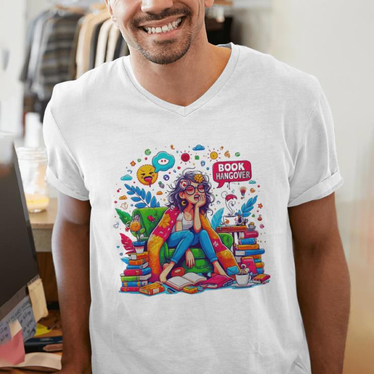 Woman Book Lover Book Hangover Woman Premium Tri-Blend Men's V-Neck T-Shirt