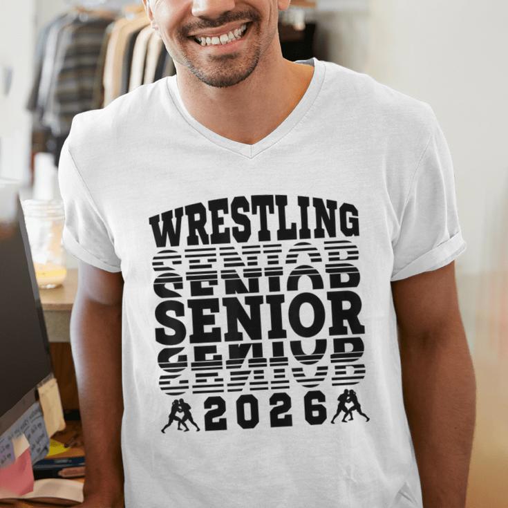 Wrestling Senior 2026 Graduation Men's V-Neck T-Shirt