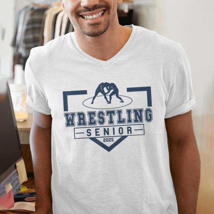 Wrestling Senior Night Wrestling Senior 2025 Graduation 66 Men's V-Neck T-Shirt