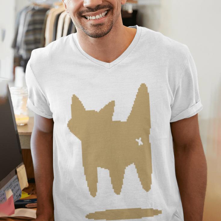 Yk2 Cat With Tomboy Tail 90s Nostalgia Downtown Indie Men's V-Neck T-Shirt