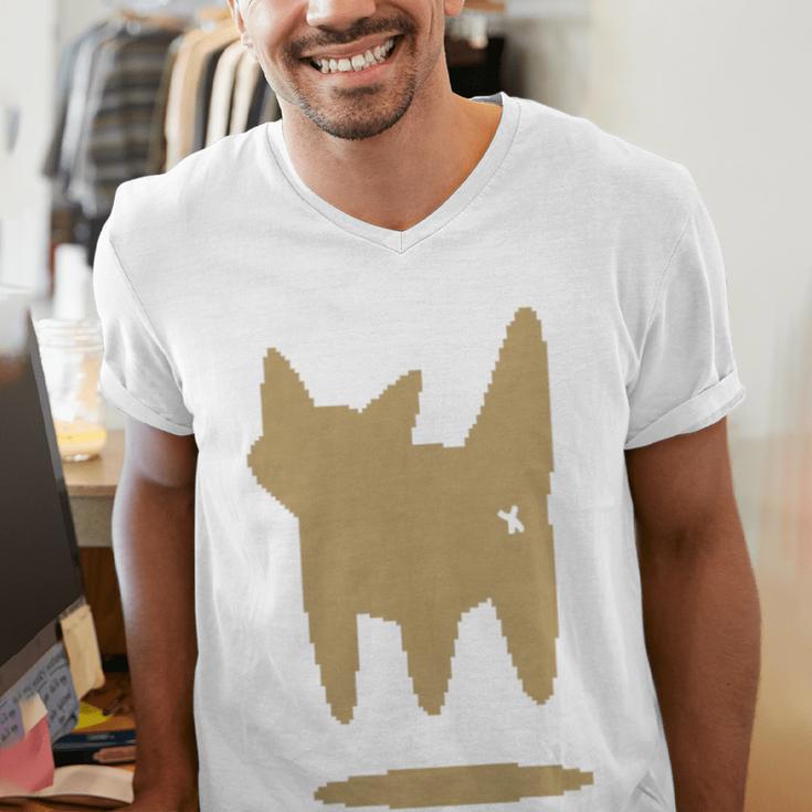 Yk2 Cat With Tomboy Tail 90s Nostalgia Downtown Indie Premium Tri-Blend Men's V-Neck T-Shirt