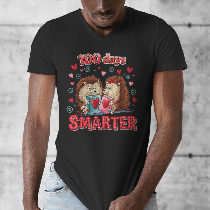100 Days Smarter Shirt Cute Hedgehog Love Books School Tee Men's V-Neck T-Shirt 100 Days Smarter Shirt Cute Hedgehog Love Books School Tee Men's V-Neck T-Shirt