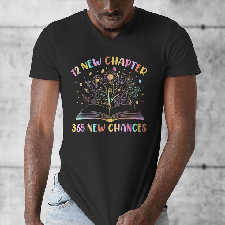 12 New Chapters 365 New Chances New Year Reading Book Tee Men's V-Neck T-Shirt 12 New Chapters 365 New Chances New Year Reading Book Tee Men's V-Neck T-Shirt