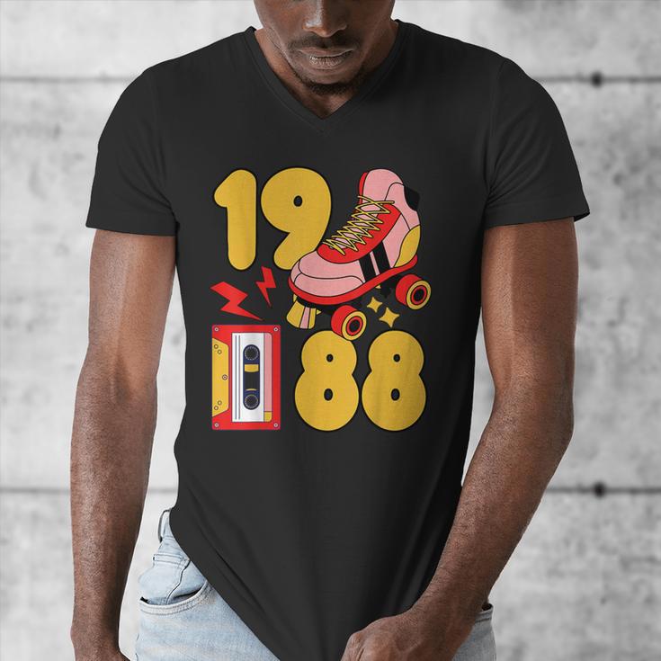 1988 Retro Raised On 80s Music Old School Nostalgia Punk Men's V-Neck T-Shirt 1988 Retro Raised On 80s Music Old School Nostalgia Punk Men's V-Neck T-Shirt