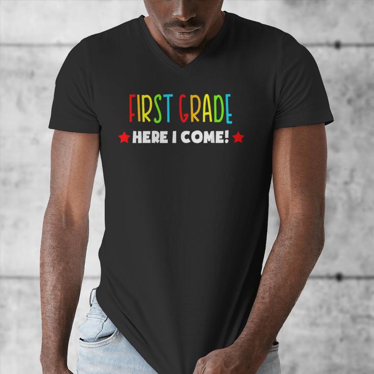 1st Grade Here I Come Kids Kindergarten Graduation Shirt Men's V-Neck T-Shirt