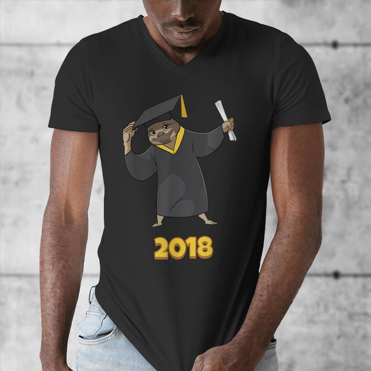2018 Graduation Shirts Sloth Lovers For Women Teens Men's V-Neck T-Shirt
