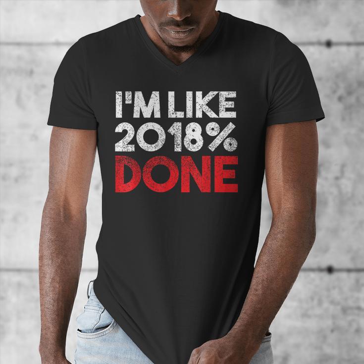 2018 Percent Done Senior Graduation Shirt Men's V-Neck T-Shirt