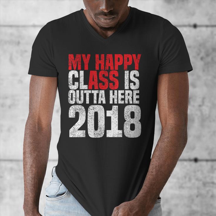 2018 Senior Graduation My Happy Class Shirt Men's V-Neck T-Shirt