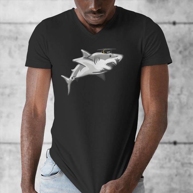 2019 Graduation SharkShirt High School College Grad Men's V-Neck T-Shirt