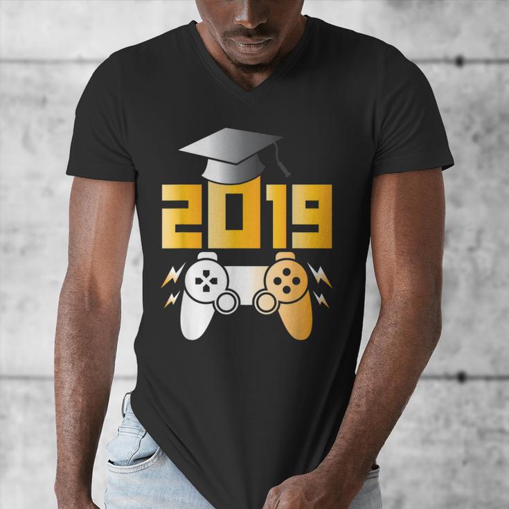 2019 High School Graduation Shirt Gamer Graduate Men's V-Neck T-Shirt