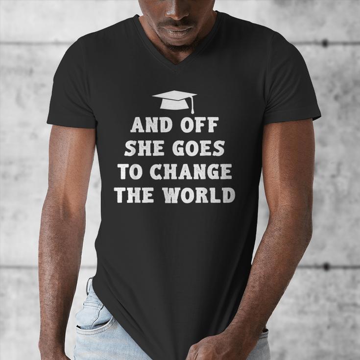 2019 Inspirational Graduation For Her Men's V-Neck T-Shirt