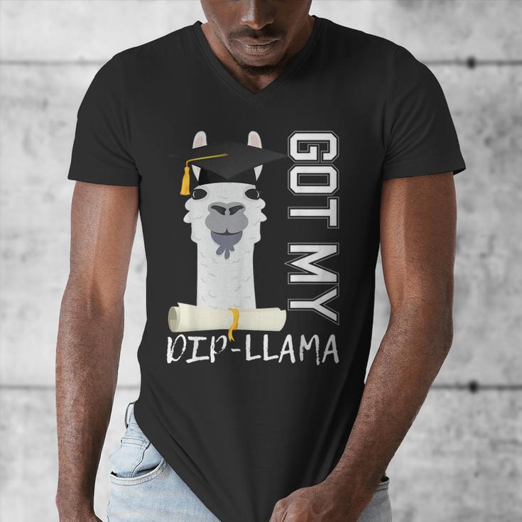 2022 Graduate Graduation For Him Her Got My Dip-Llama Men's V-Neck T-Shirt