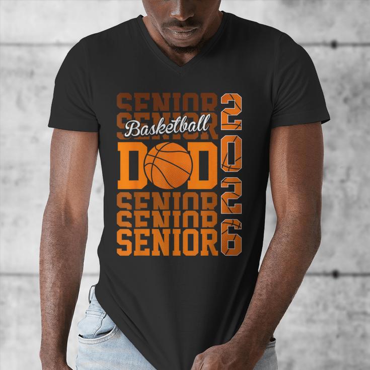 2026 Basketball Senior Dad Graduation Matching Family Men's V-Neck T-Shirt