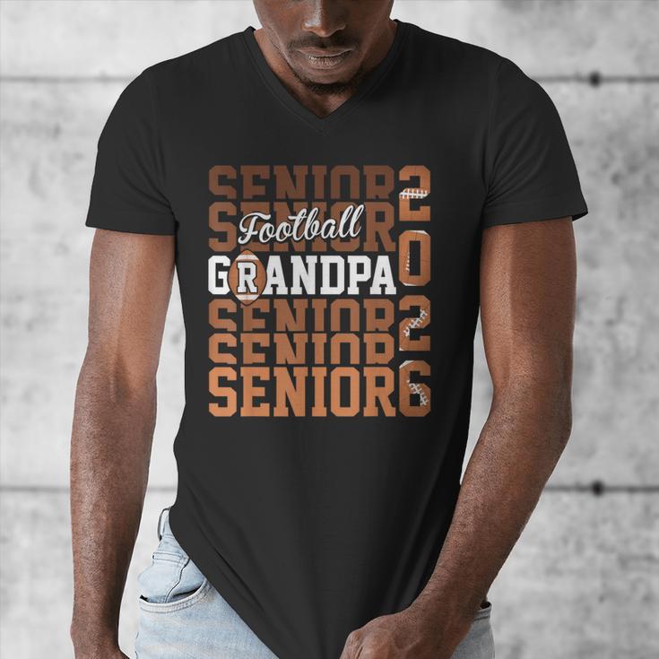 2026 Football Senior Grandpa Graduation Matching Family Men's V-Neck T-Shirt