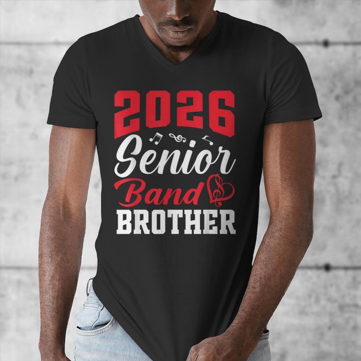 2026 Senior Band Brother Class Of 2026 Parent Graduation Men's V-Neck T-Shirt