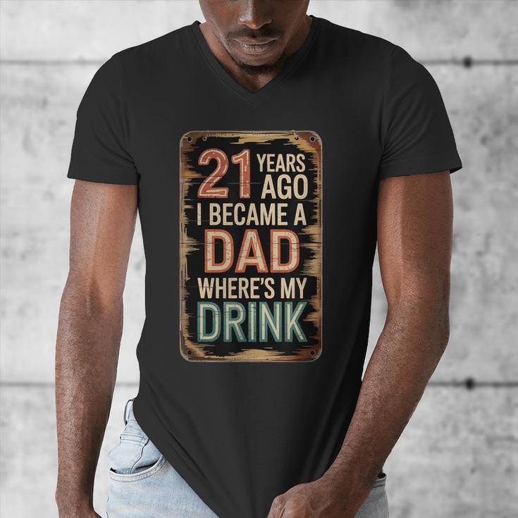 21st Birthday For Dad 21 Year Old Child Son Daughter Men's V-Neck T-Shirt
