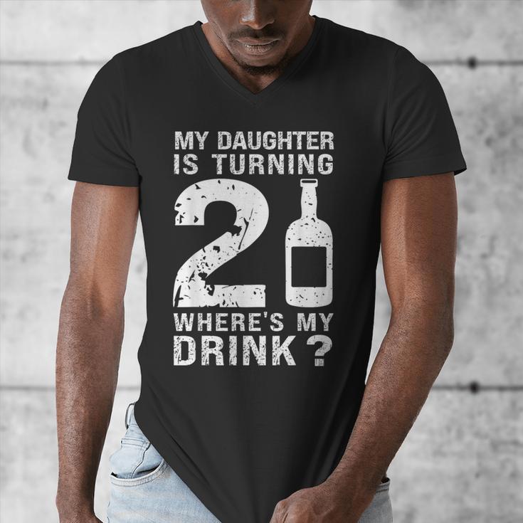 21st Birthday Dad Mom 21 Year Old My Daughter Squad Men's V-Neck T-Shirt
