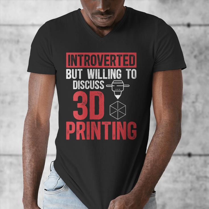 3D Printer Introvert 3D Printing Men's V-Neck T-Shirt 3D Printer Introvert 3D Printing Men's V-Neck T-Shirt