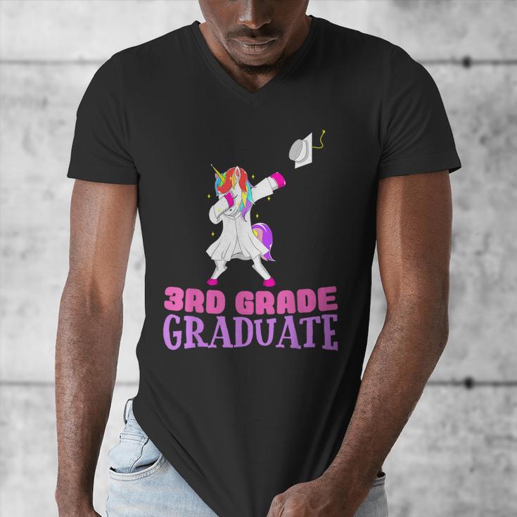 3rd Grade Graduation Unicorn End Of Year Third Men's V-Neck T-Shirt
