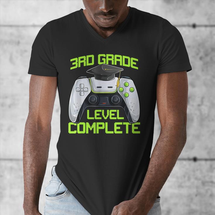 3rd Grade Level Complete Gamer Class Of 2026 Graduation Men's V-Neck T-Shirt