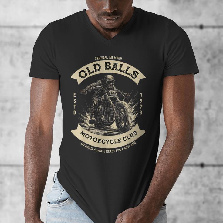 50th Birthday Vintage Motorcycle For Biker Dad Men's V-Neck T-Shirt 50th Birthday Vintage Motorcycle For Biker Dad Men's V-Neck T-Shirt
