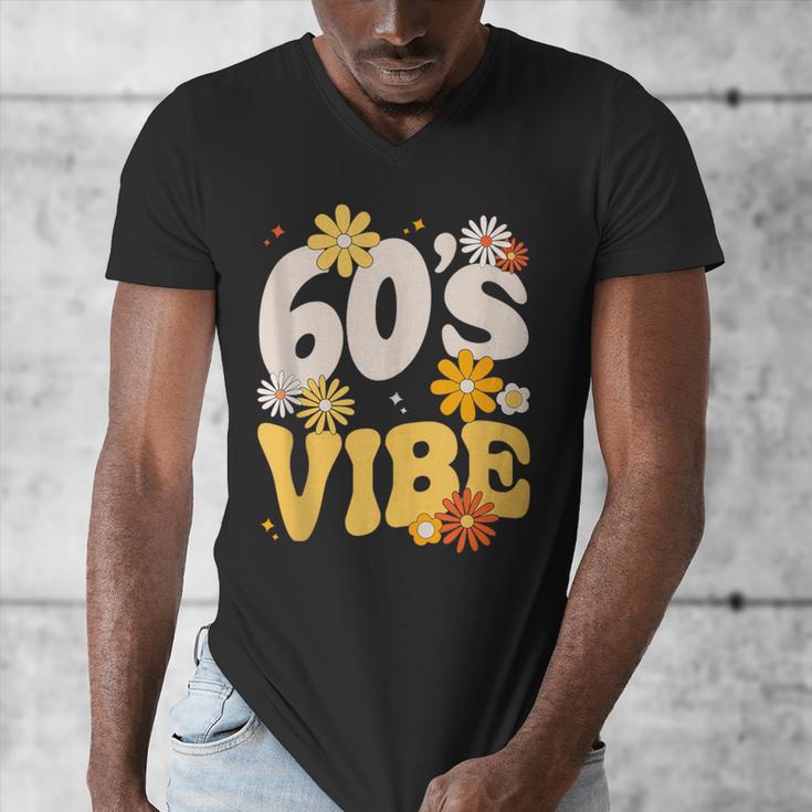 60's Vibe Vintage Nostalgia Mixtape Era 1960s Party Groovy Men's V-Neck T-Shirt