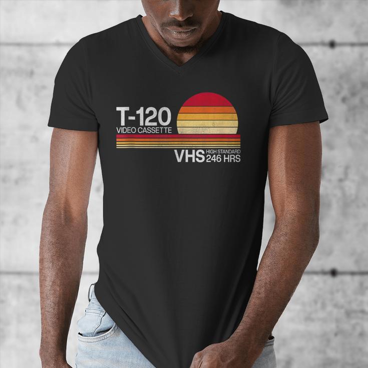 70's 80's 90's Music Nostalgia Video Cassette Tape VHS Retro Men's V-Neck T-Shirt