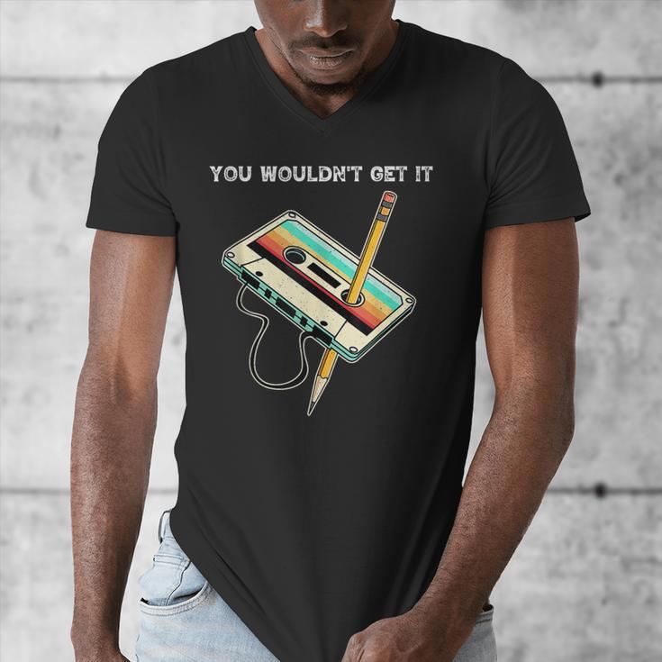 70s 80s 90s Retro Party Costume Nostalgia Cassette Men's V-Neck T-Shirt