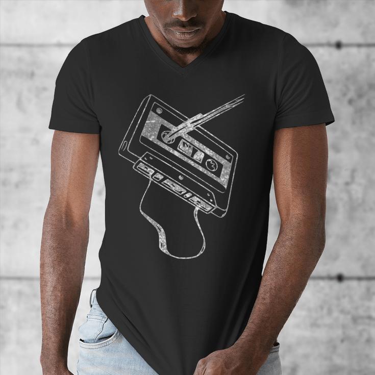 80s 90s Nostalgia Retro Cassette Tape Vintage Music Lovers Men's V-Neck T-Shirt