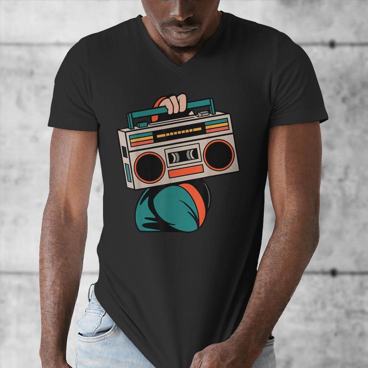 80s 90s Retro Party Costume Nostalgia Boombox Music Hip Hop Men's V-Neck T-Shirt