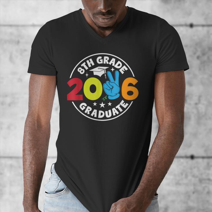 8th Grade 2026 Graduate School Senior Year Graduation Day Men's V-Neck T-Shirt