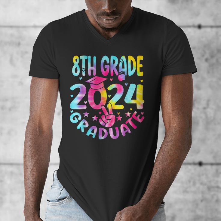 8th Grade Graduate 2024 Graduation Last Day Of School Tie Men's V-Neck T-Shirt