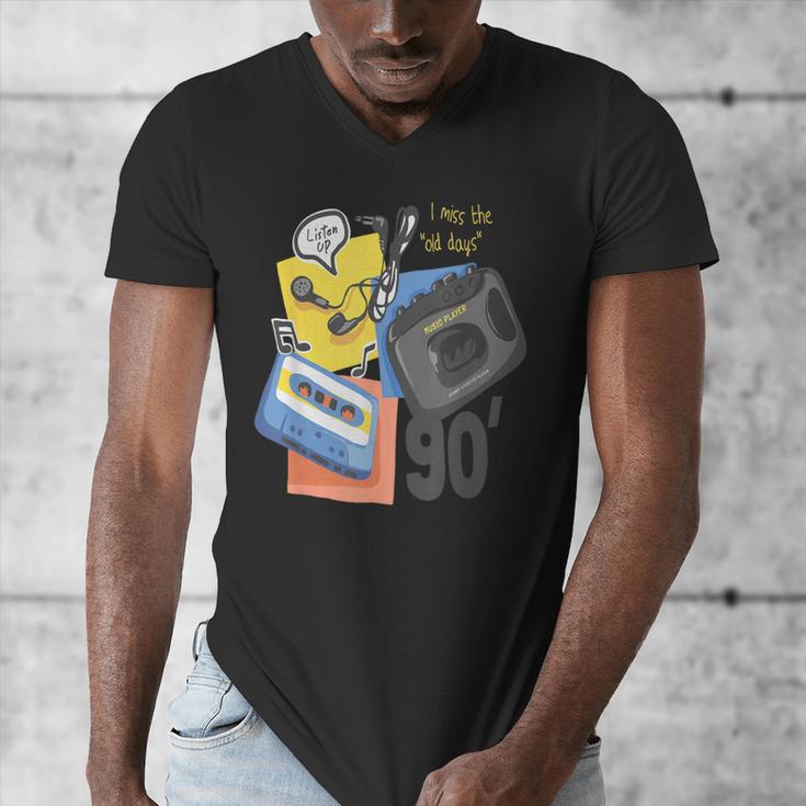 90s Retro Cassette And Walkman Nostalgia Graphic Tee Men's V-Neck T-Shirt 90s Retro Cassette And Walkman Nostalgia Graphic Tee Men's V-Neck T-Shirt