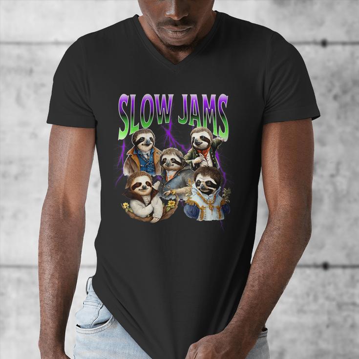 90s Style Bootleg Trendy Sloth Design For Introverts Men's V-Neck T-Shirt 90s Style Bootleg Trendy Sloth Design For Introverts Men's V-Neck T-Shirt