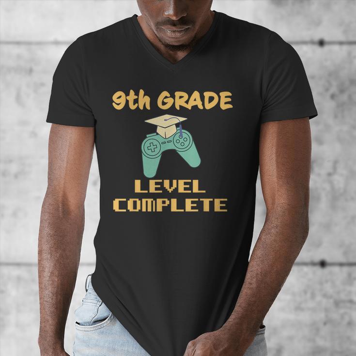 9th Grade Graduate Boys Girls Gamer Ninth Grade Graduation Men's V-Neck T-Shirt