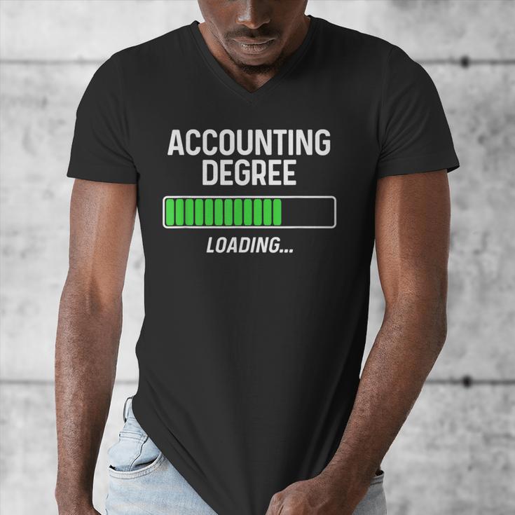 Accounting Degree Loading Shirt Graduation Student Men's V-Neck T-Shirt