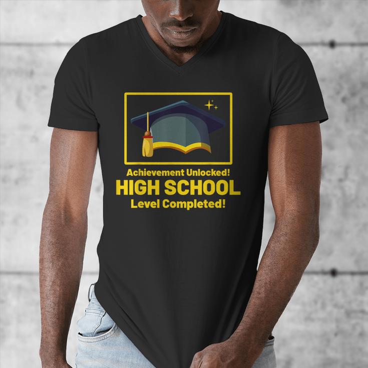 Achievement Unlocked High School Graduation Gamer Men's V-Neck T-Shirt