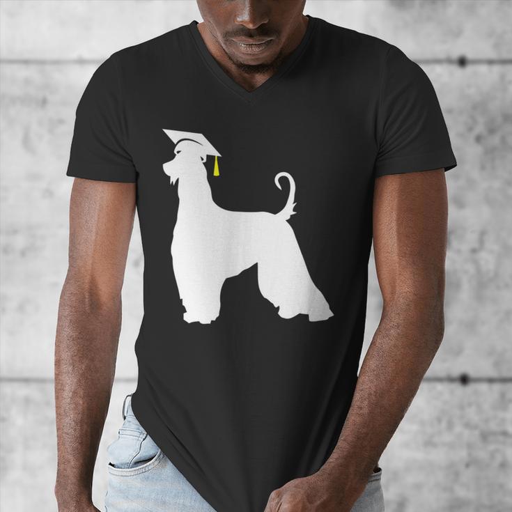 Afghan Hound Graduation Dog Graduate Men Women Kids Men's V-Neck T-Shirt