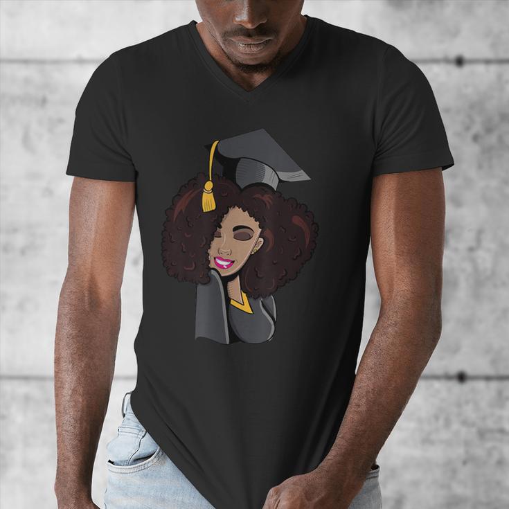 African Woman Educated Graduation 2019 Proud Men's V-Neck T-Shirt