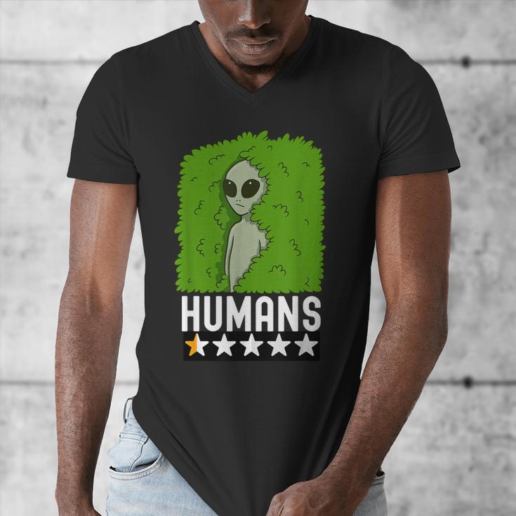 Alien Avoids Humans Sarcastic Introvert Humor Men's V-Neck T-Shirt Alien Avoids Humans Sarcastic Introvert Humor Men's V-Neck T-Shirt